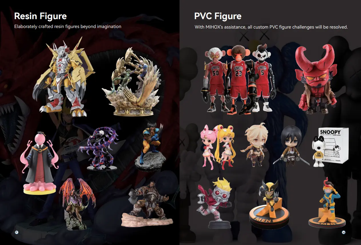 Custom PVC and ABS plastic figures manufacturing - MIHOX Industrial injection molding