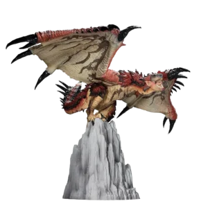 Monster Hunter Rathalos figure on rocky perch