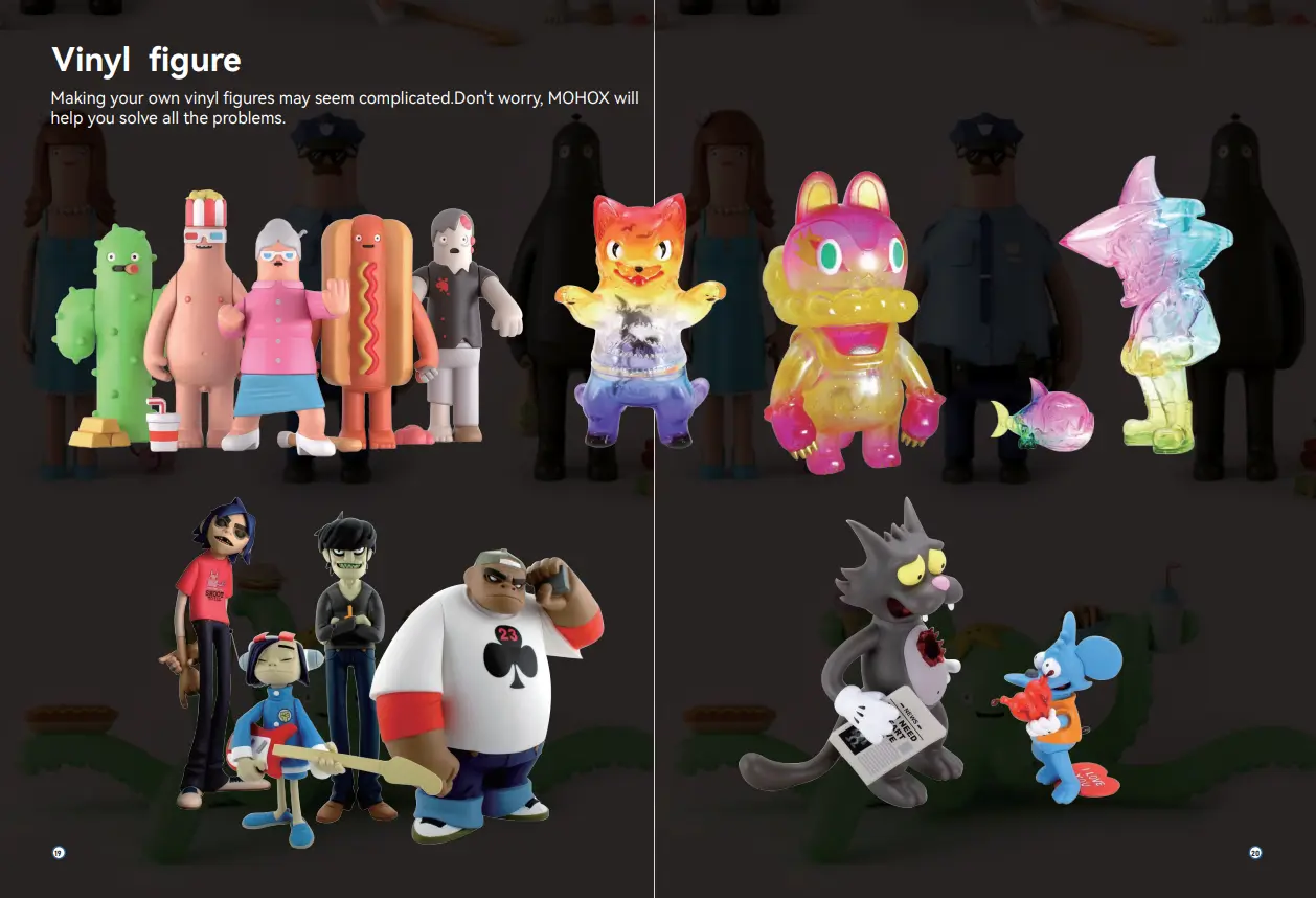 Soft vinyl toy rotocasting process - Designer Sofubi toys and urban art collectibles