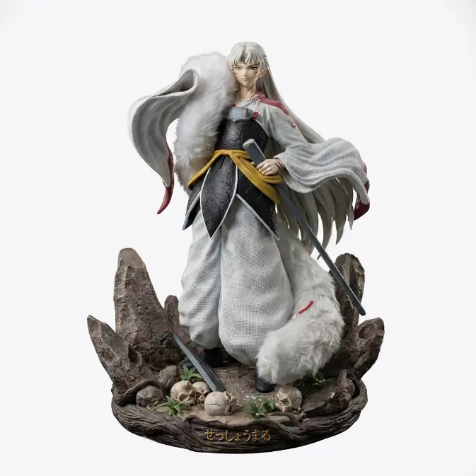 Mixed material engineering for 60cm Sesshomaru premium statue