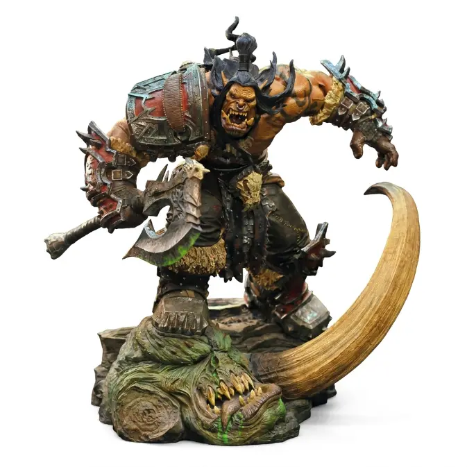 60cm Warcraft Orc game character statue with realistic skin textures