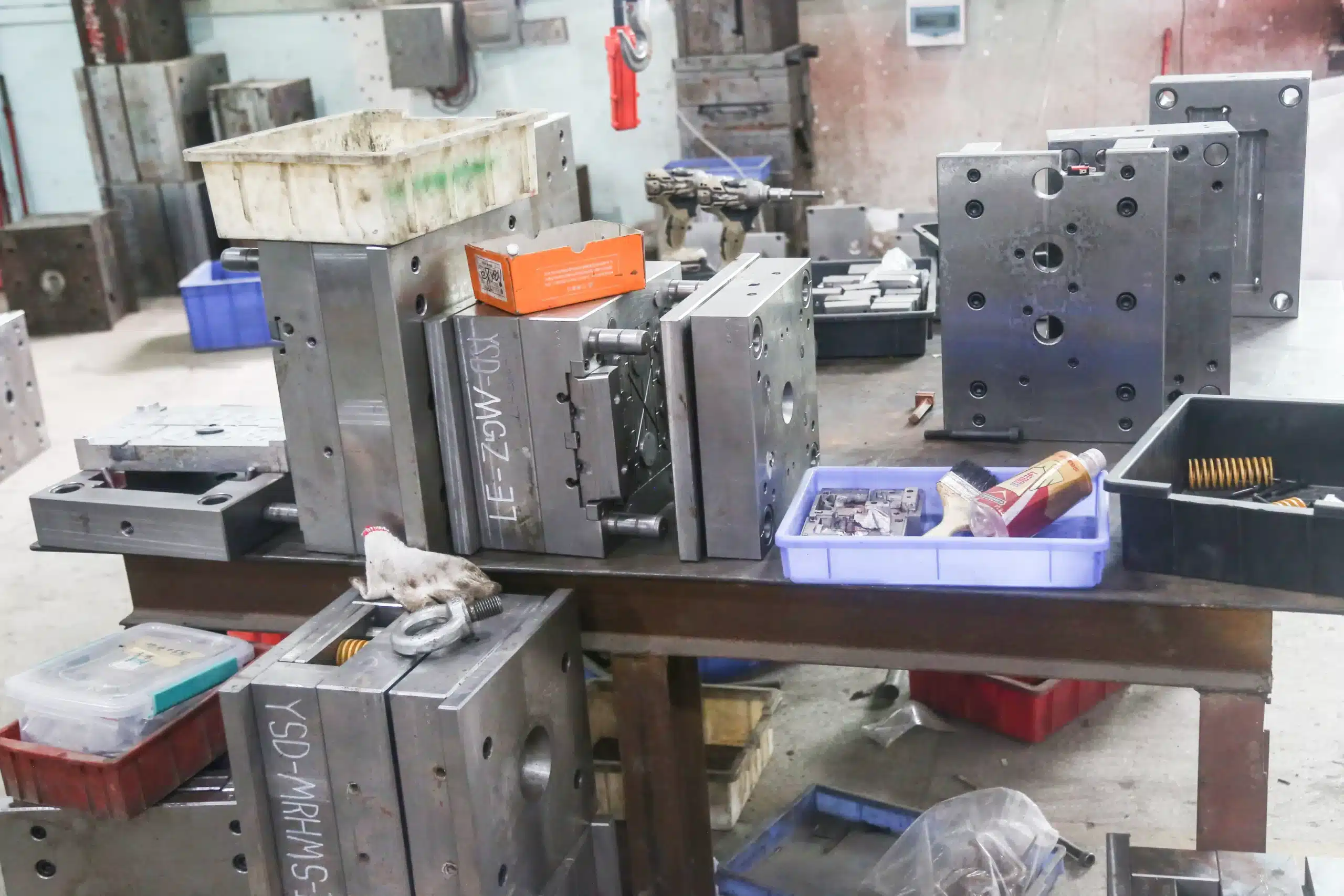 High-quality steel mold bases for figure mass production at MIHOX industrial workshop