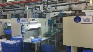 PVC/ABS injection molding machine in production