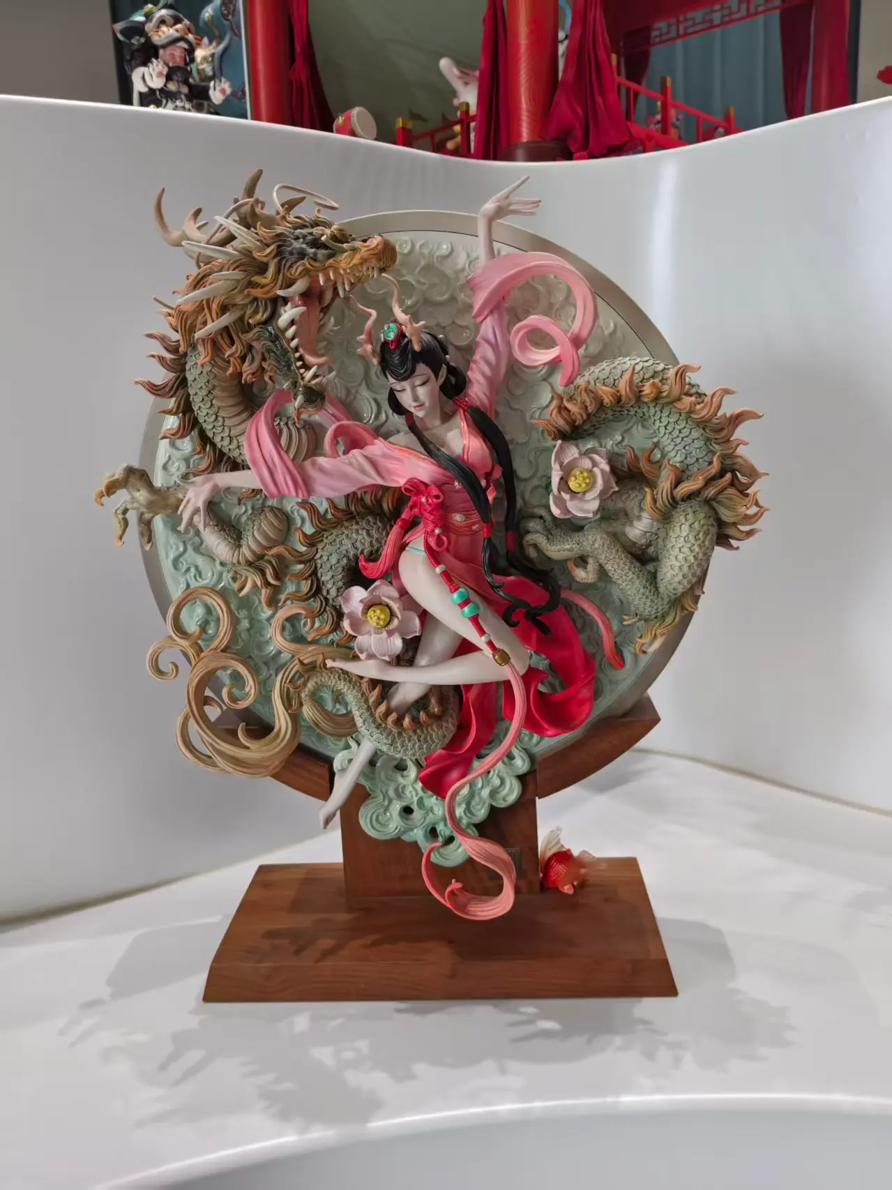 Xiaolongnu Resin Statue with Chinese Cultural Elements